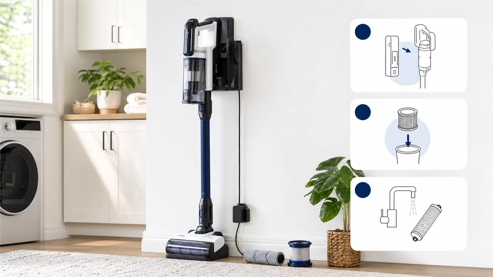 How to maintain a vacuum mop
